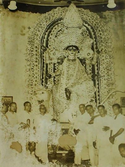 Historical depiction of Jagadhatri Puja in ancient Chandernagore